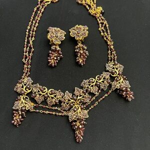 vintage necklace and earrings